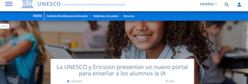 Ikasleei adimen artifiziala irakasteko UNESCO eta Ericsson-en ataria prest
