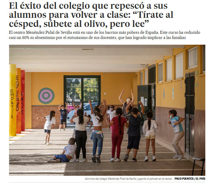Menendez Pidal eskolaren eraldaketa, eskola-absentismotik familien inplikaziora
