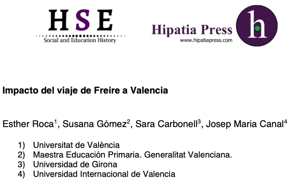 Paulo Freire: Valentziara egindako bidaiaren eragina
